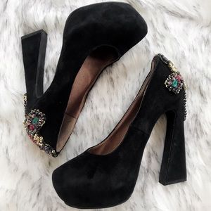 Jeffrey Campbell Ibiza Last Rhinestone Heels 6.5
